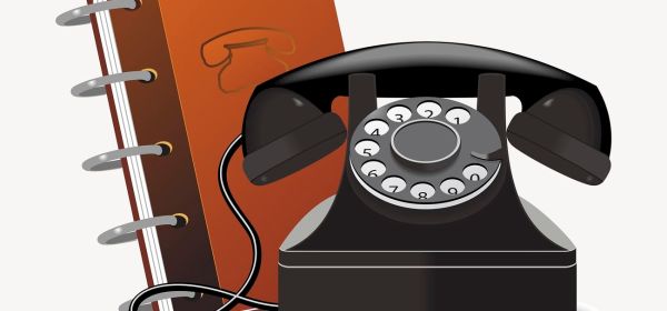 Vintage telephone clipart, stationery illustration
